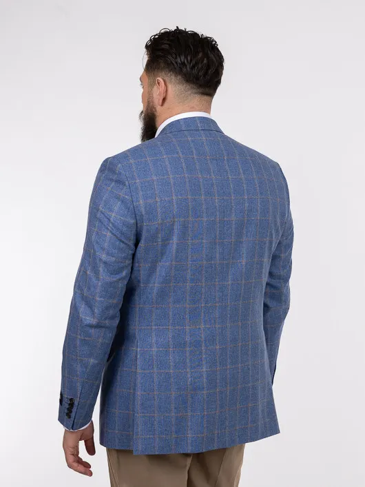 Veste Bleue Ã Carreaux Capel Grande Taille bleu homme grande taille - Capelstore